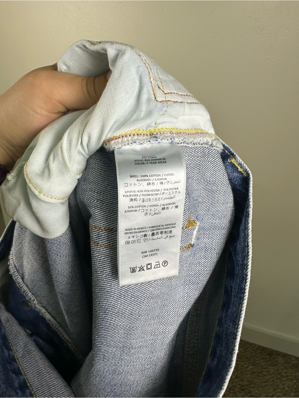 NWT RE/DONE Men's 34 70s Ultra High Stove Pipe Classic Blue Straight-Leg Jeans - Picture 5 of 5